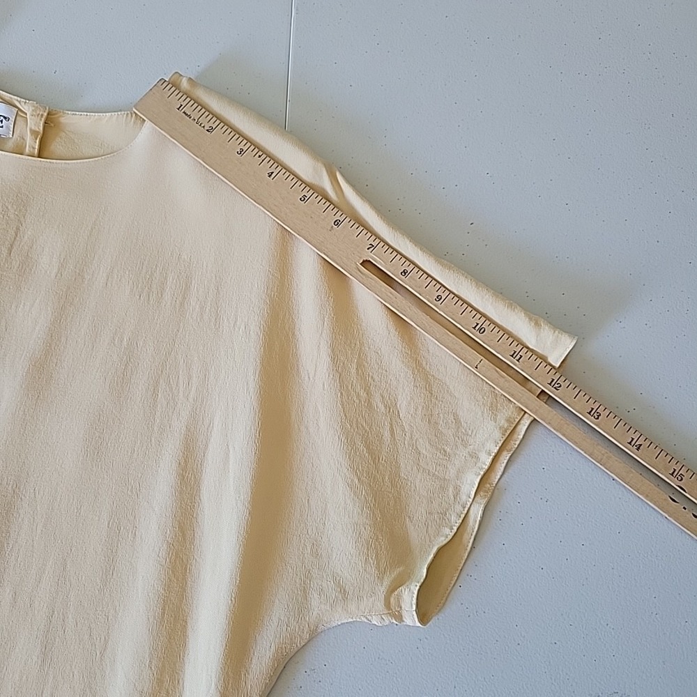 Vintage Barrie Pace Silk Blouse 12 Ivory Dolman Sleeve Elevated Chic Minimalist - Picture 8 of 10